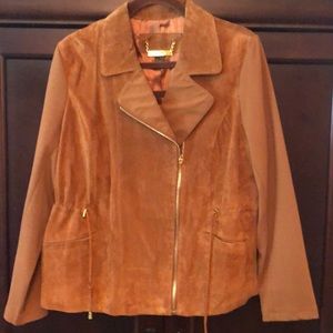 Suede moto jacket